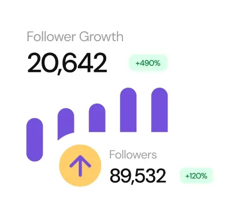 chart of increased followers